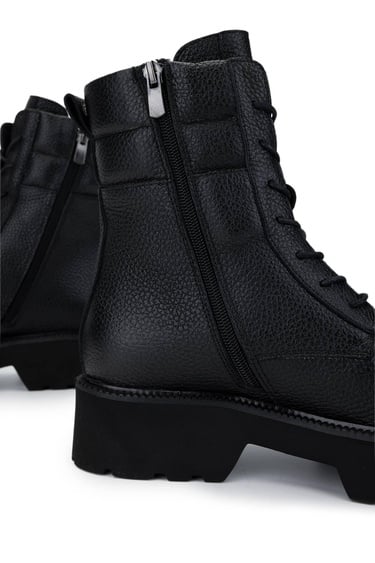  Tamer Tanca Kadın Hakiki Deri Siyah Floter Casual Bot