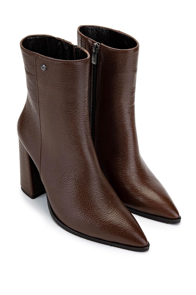  Tamer Tanca Kadın Hakiki Deri Taba Floter Klasik Bot