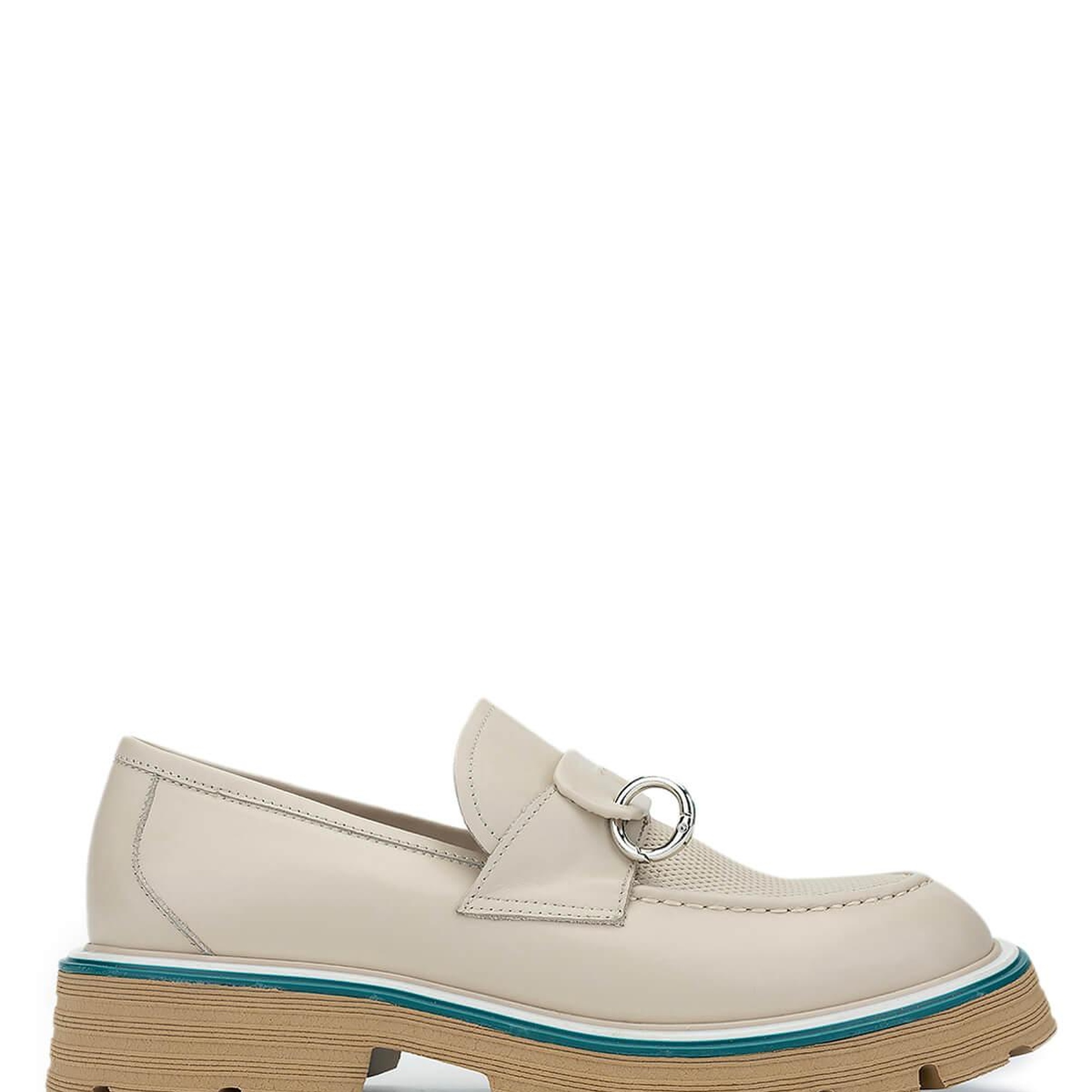 Tamer Tanca Kadın Hakiki Deri Koyu Bej Loafer Ayakkabı