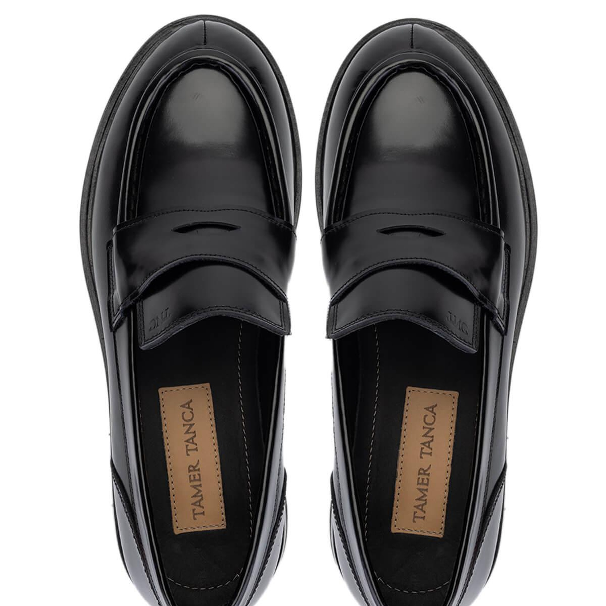 Tamer Tanca Erkek Hakiki Deri Siyah Açma Loafer Ayakkabı