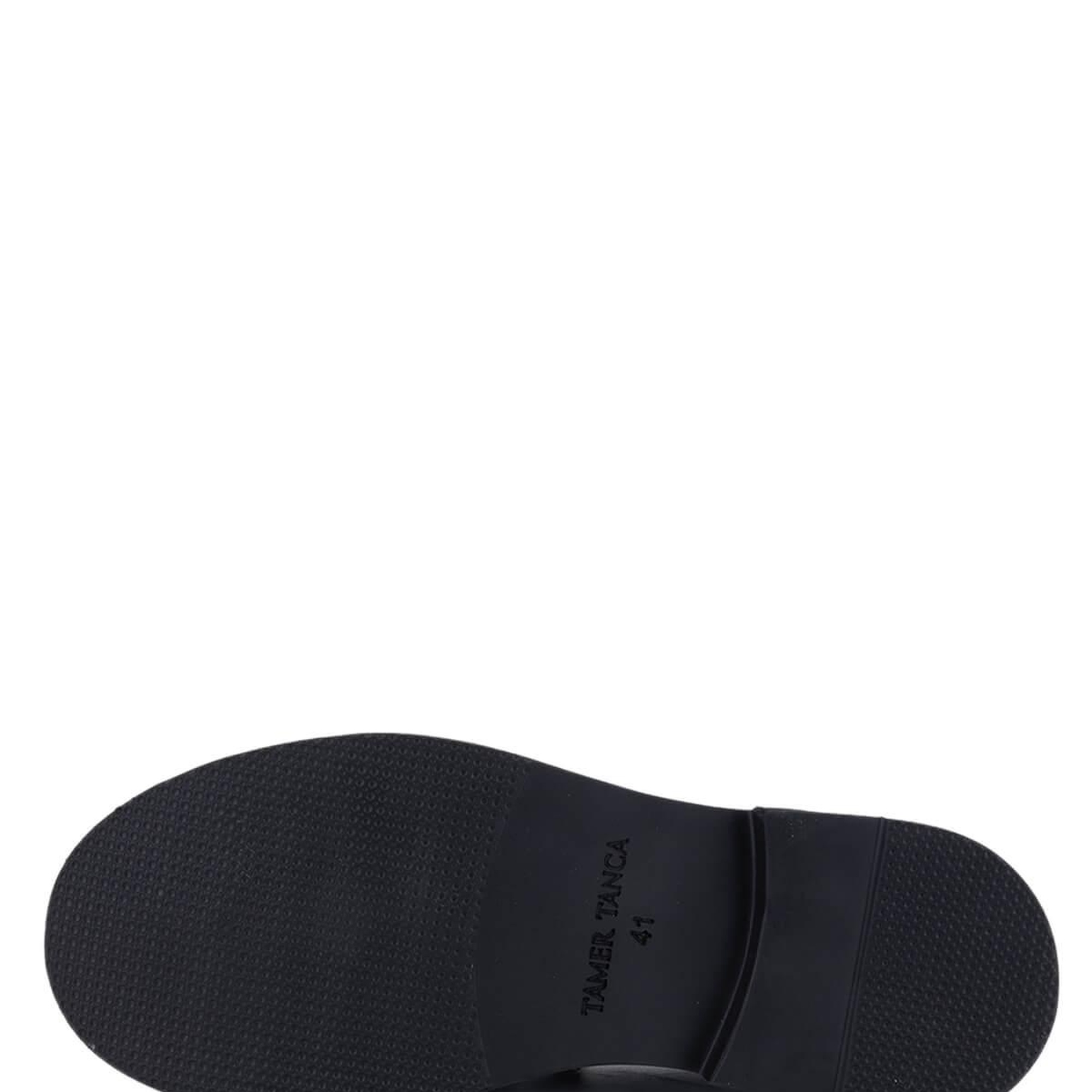 Tamer Tanca Erkek Hakiki Deri Siyah Açma Loafer Ayakkabı