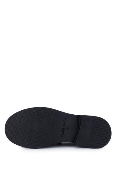  Tamer Tanca Erkek Hakiki Deri Siyah Açma Loafer Ayakkabı