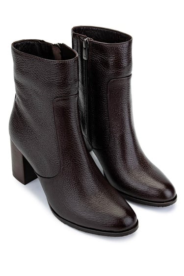  Tamer Tanca Kadın Hakiki Deri Kahverengi Floter Klasik Bot