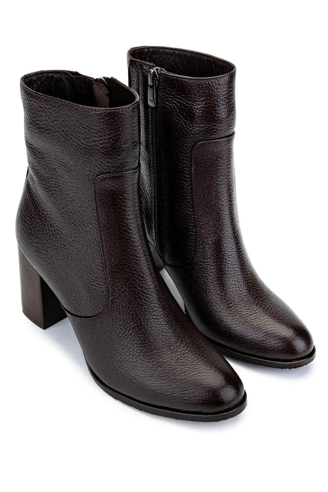  Tamer Tanca Kadın Hakiki Deri Kahverengi Floter Klasik Bot