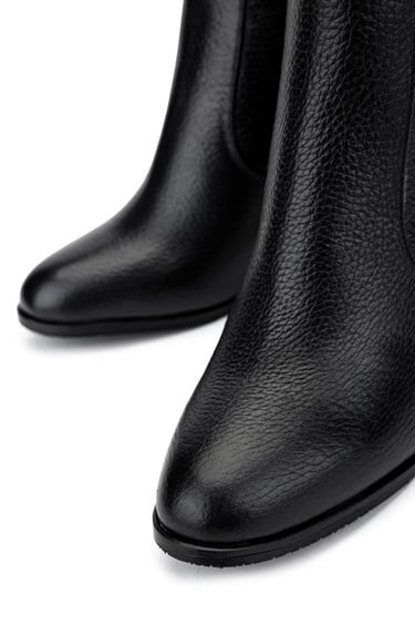  Tamer Tanca Kadın Hakiki Deri Siyah Floter Klasik Bot