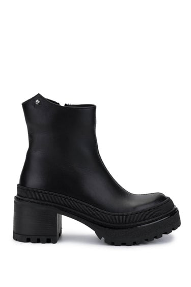  Tamer Tanca Kadın Hakiki Deri Siyah Casual Bot