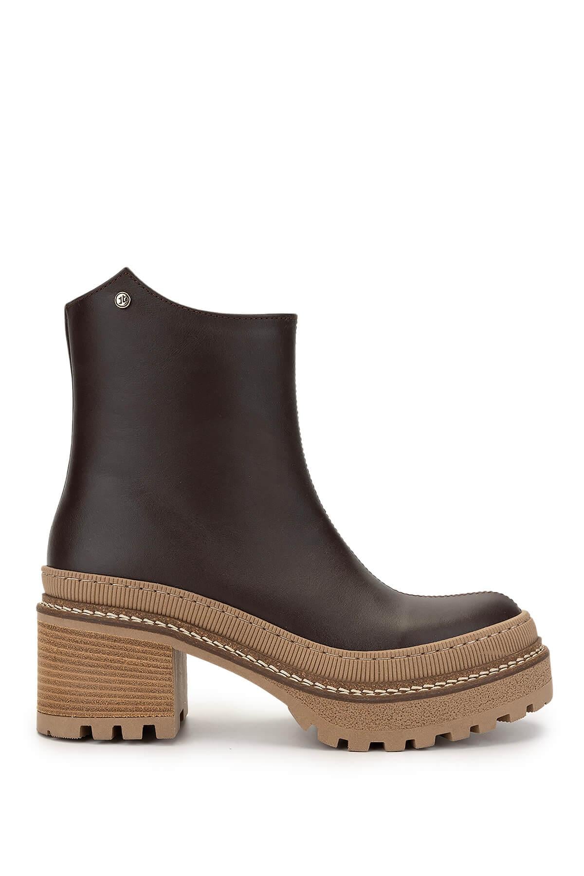  Tamer Tanca Kadın Hakiki Deri Kahverengi Casual Bot