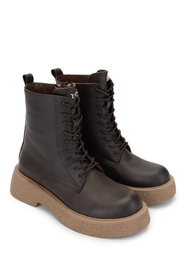  Tamer Tanca Kadın Hakiki Deri Kahverengi Casual Bot