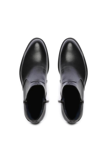  Tamer Tanca Erkek Hakiki Deri Siyah Klasik Bot