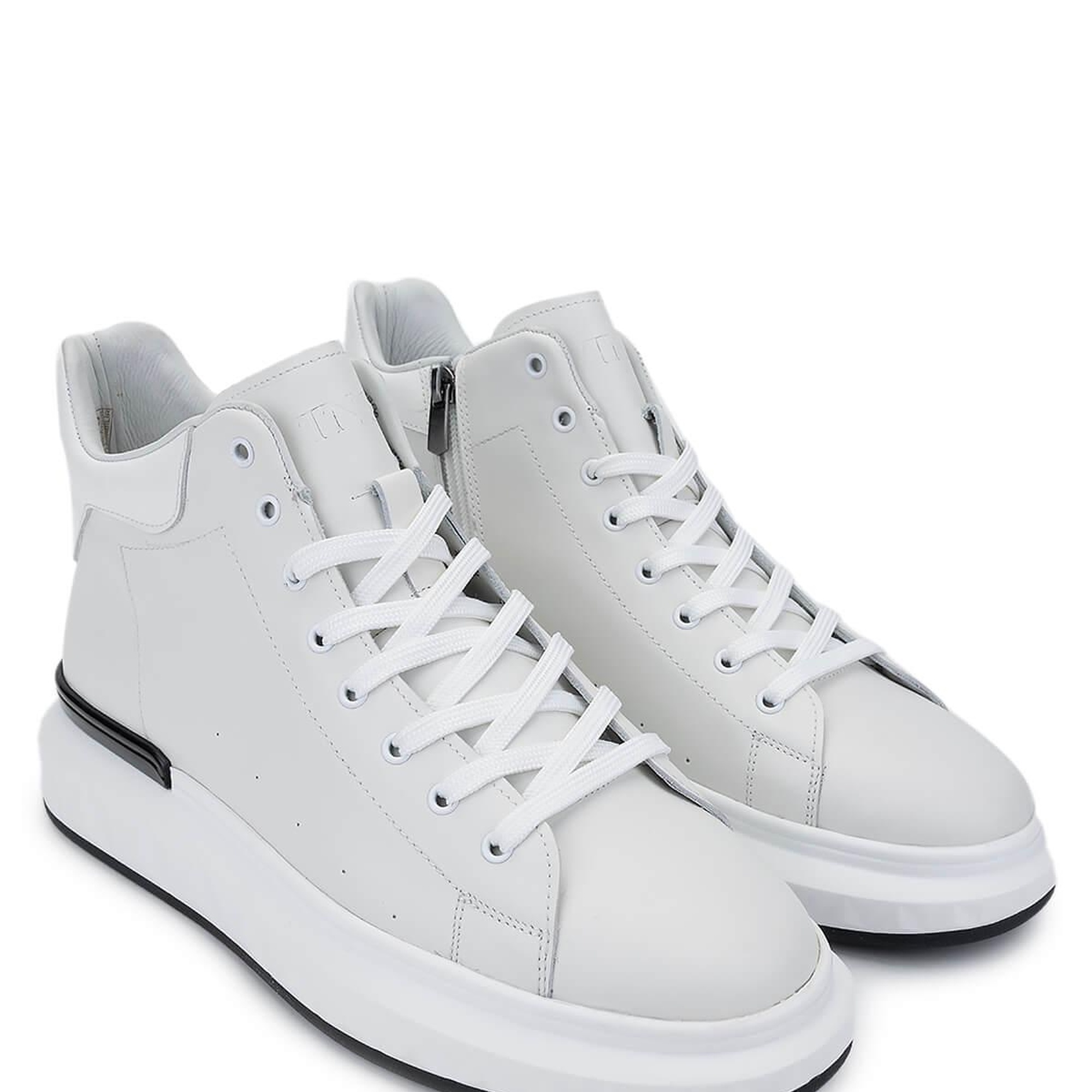 Tamer Tanca Erkek Hakiki Deri Beyaz Bot Ayakkabı