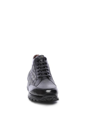  Tamer Tanca Erkek Hakiki Deri Siyah Casual Bot