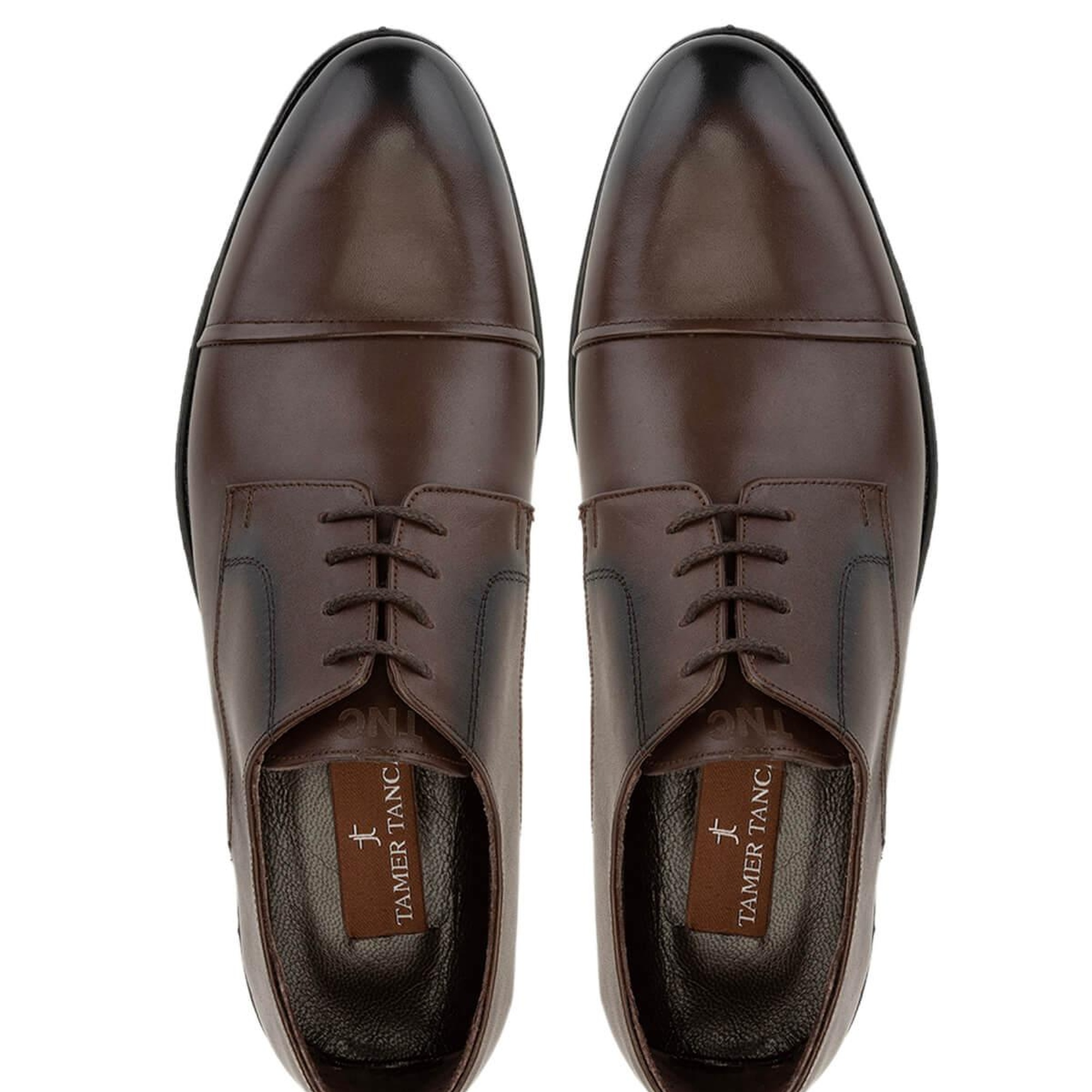 Tamer Tanca Erkek Hakiki Deri Kahverengi Klasik Ayakkabı