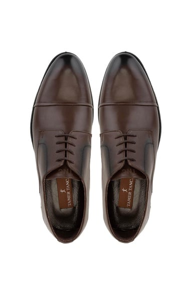  Tamer Tanca Erkek Hakiki Deri Kahverengi Klasik Ayakkabı