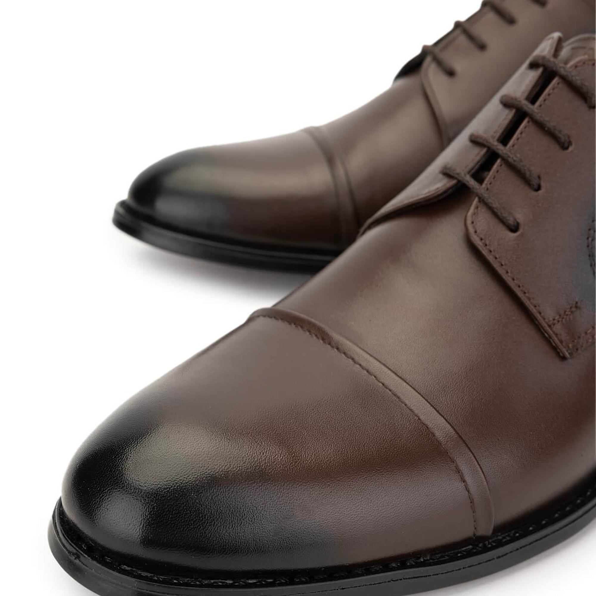 Tamer Tanca Erkek Hakiki Deri Kahverengi Klasik Ayakkabı