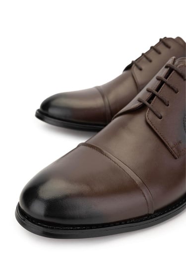  Tamer Tanca Erkek Hakiki Deri Kahverengi Klasik Ayakkabı