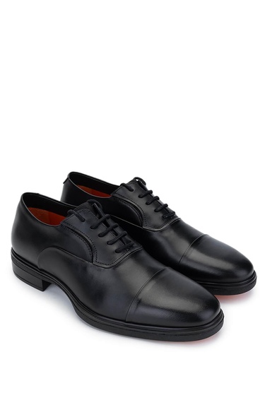  Tamer Tanca Erkek Hakiki Deri Siyah Deri Klasik Ayakkabı