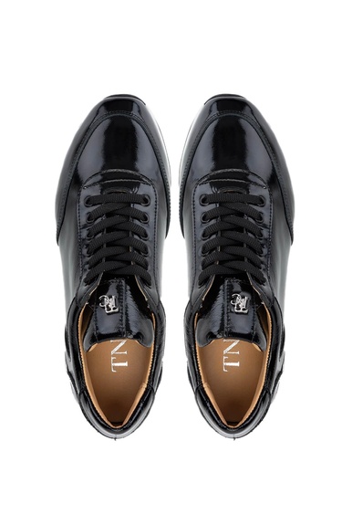  Tamer Tanca Kadın Hakiki Deri Siyah Rugan Sneakers & Spor Ayakkabı