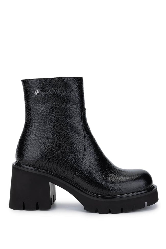  Tamer Tanca Kadın Hakiki Deri Siyah Floter Casual Bot