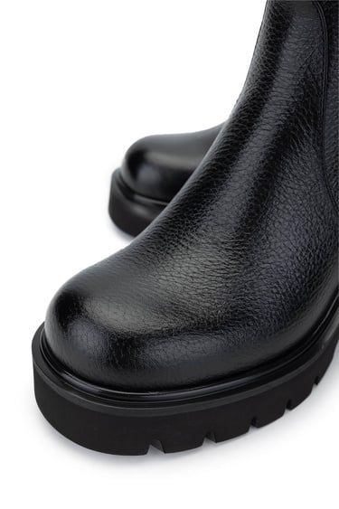  Tamer Tanca Kadın Hakiki Deri Siyah Floter Casual Bot