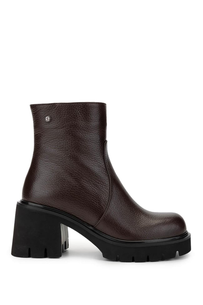  Tamer Tanca Kadın Hakiki Deri Kahverengi Casual Bot