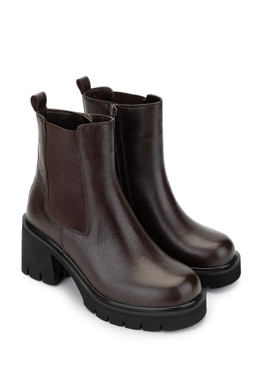  Tamer Tanca Kadın Hakiki Deri Kahverengi Casual Bot