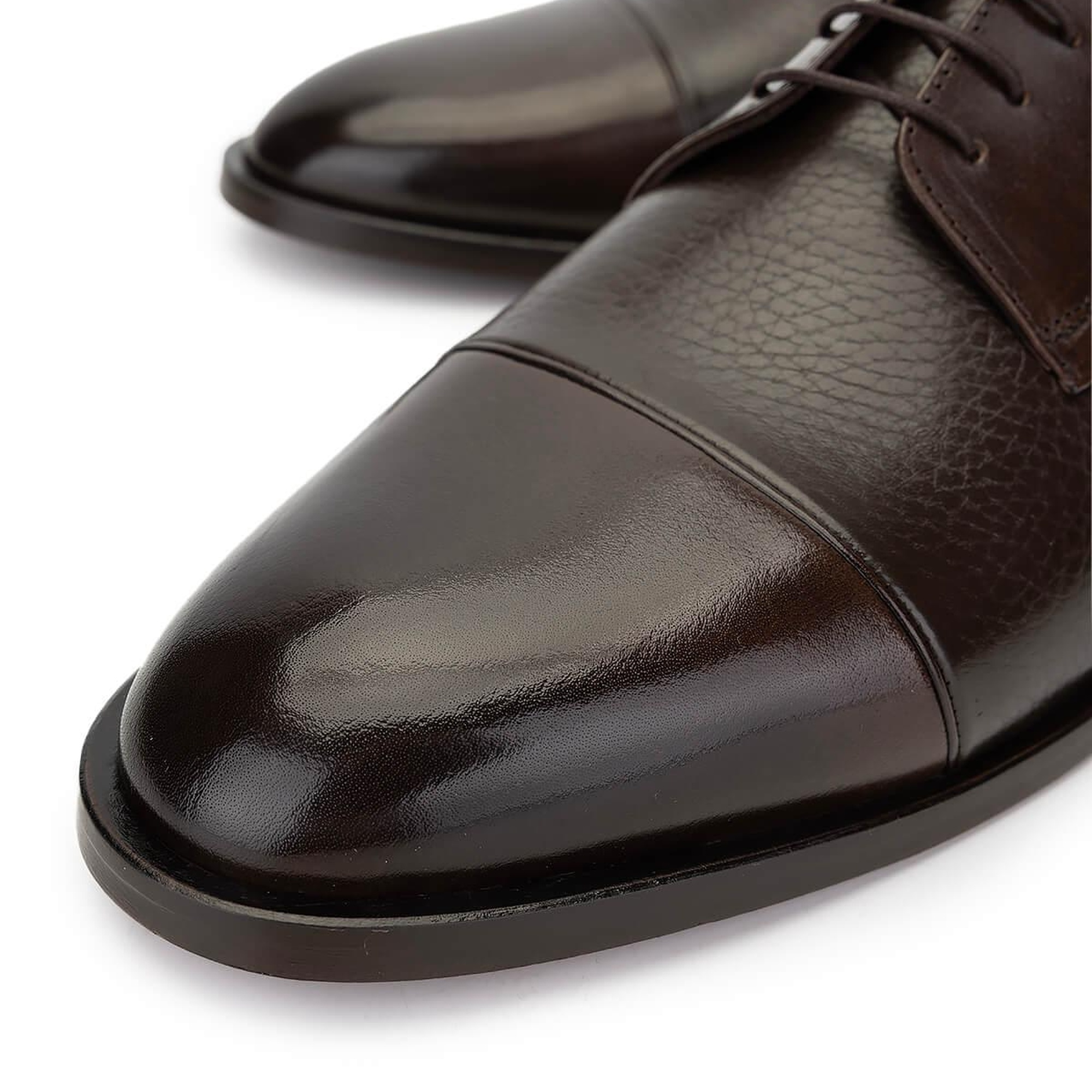 Tamer Tanca Erkek Hakiki Deri Kahverengi Klasik Ayakkabı