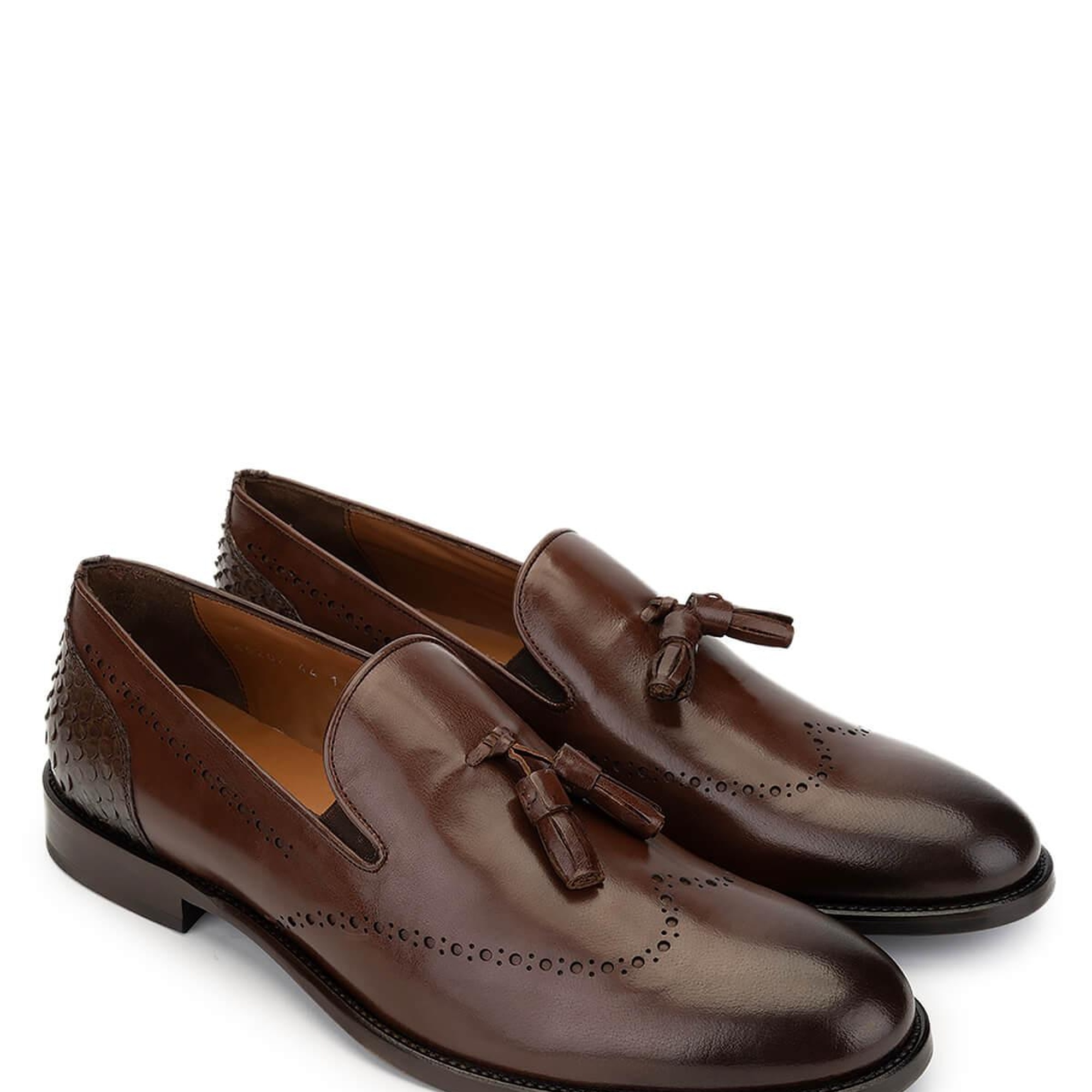 Tamer Tanca Erkek Hakiki Deri Taba Bufalo Makosen Ayakkabı