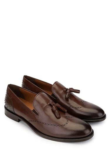  Tamer Tanca Erkek Hakiki Deri Taba Bufalo Makosen Ayakkabı