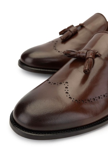  Tamer Tanca Erkek Hakiki Deri Taba Bufalo Makosen Ayakkabı