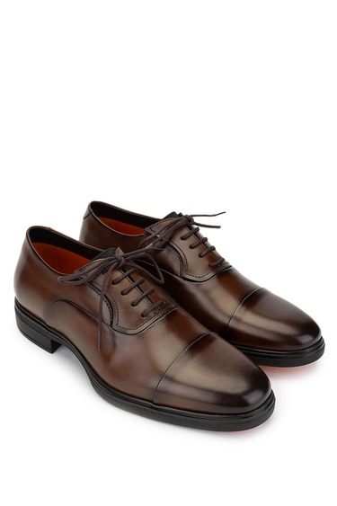  Tamer Tanca Erkek Hakiki Deri Kahverengi Klasik Ayakkabı