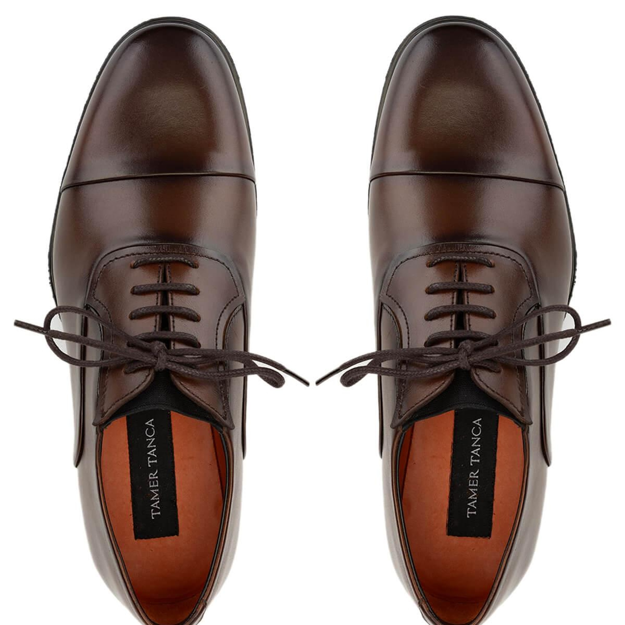 Tamer Tanca Erkek Hakiki Deri Kahverengi Klasik Ayakkabı
