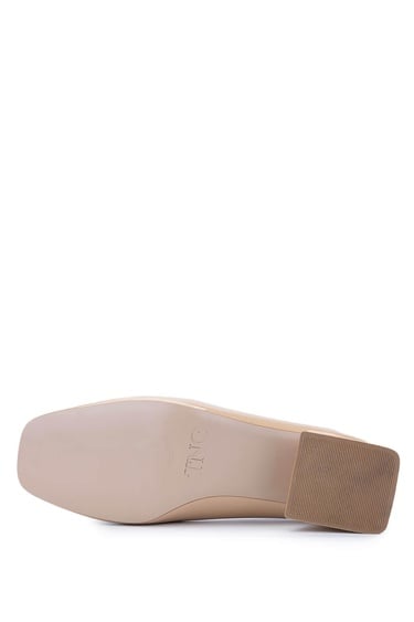  Tamer Tanca Kadın Vegan Bej Topuklu Ayakkabı