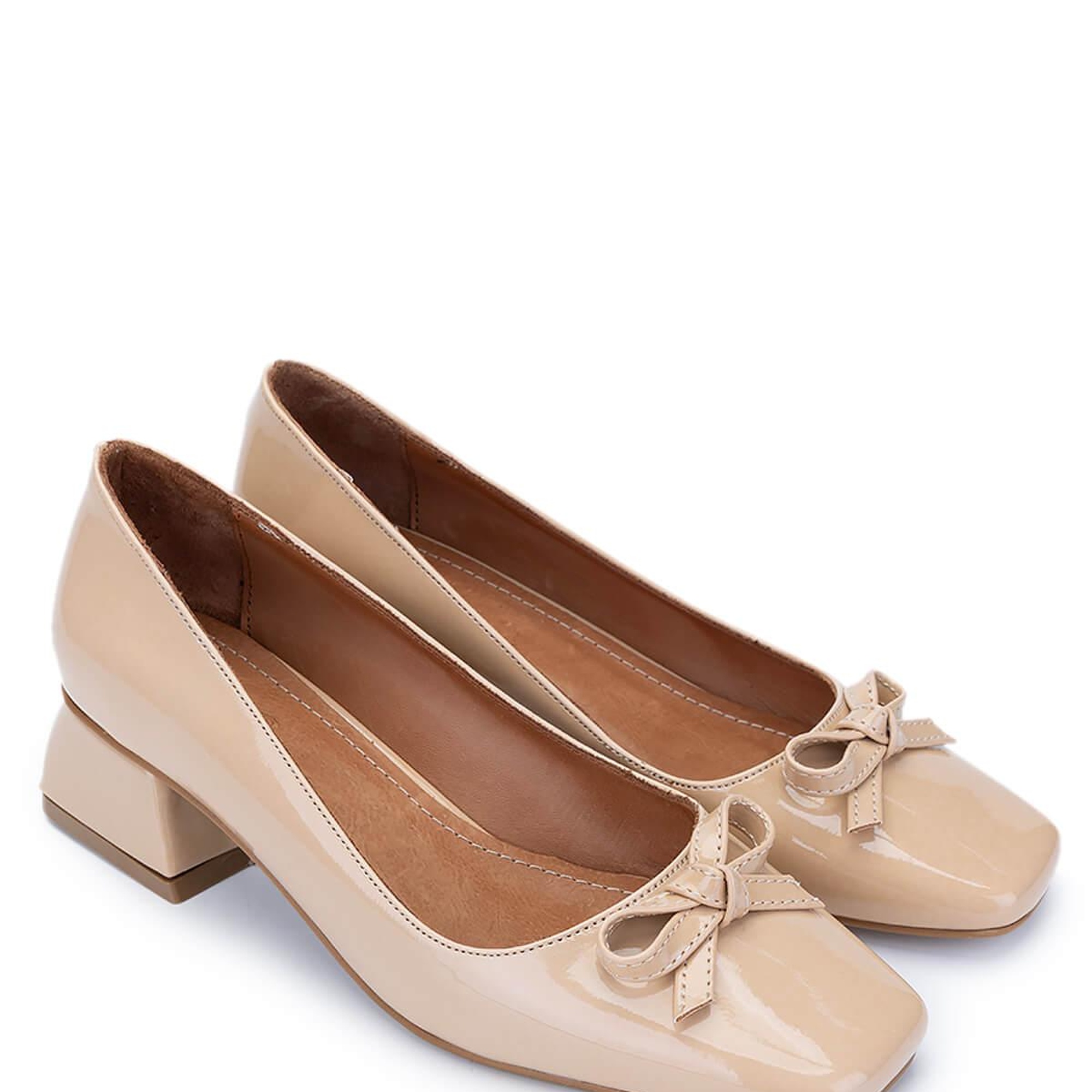 Tamer Tanca Kadın Vegan Bej Topuklu Ayakkabı