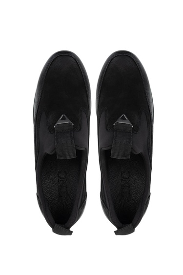  Tamer Tanca Kadın Hakiki Deri Siyah Nubuk Casual Ayakkabı