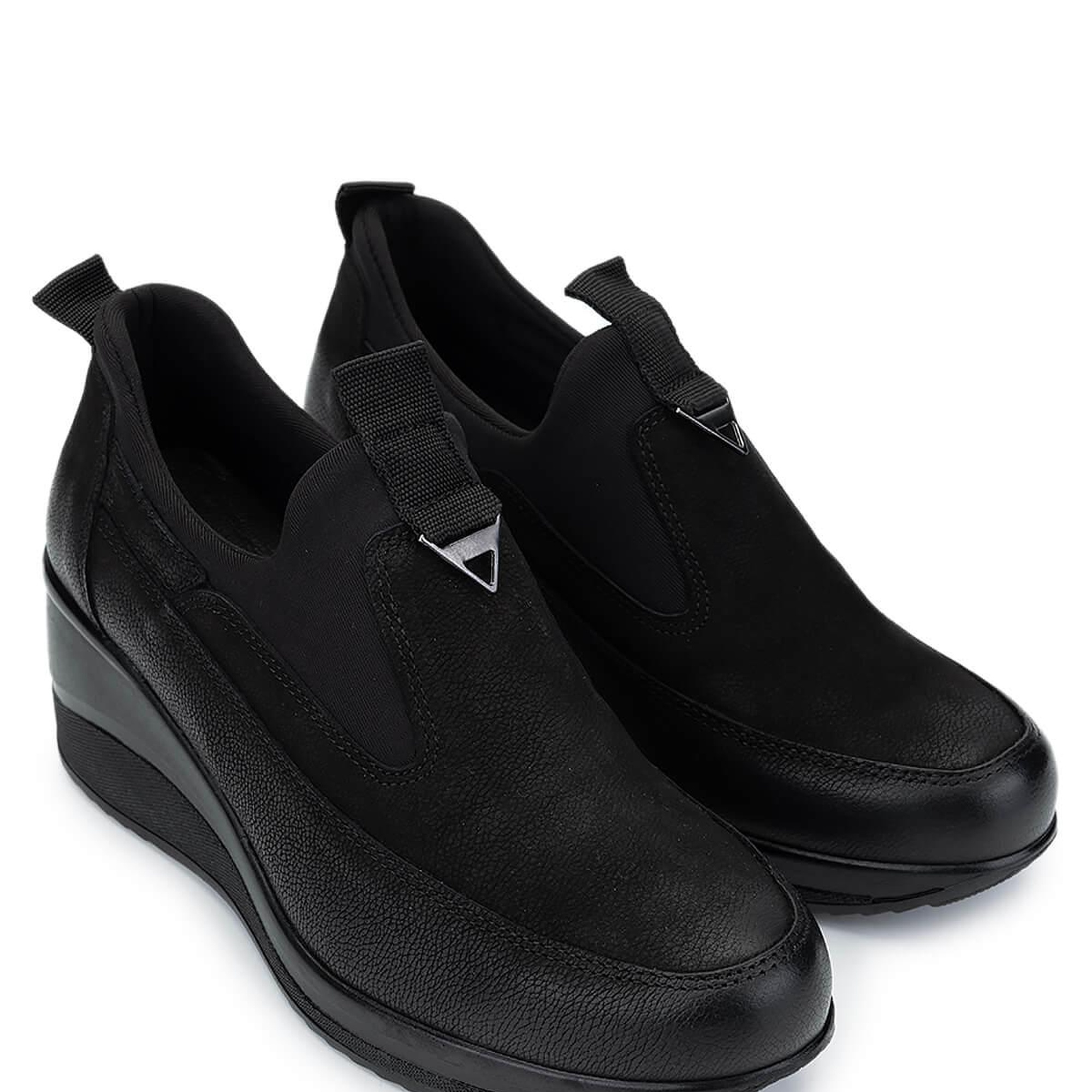 Tamer Tanca Kadın Hakiki Deri Siyah Nubuk Casual Ayakkabı