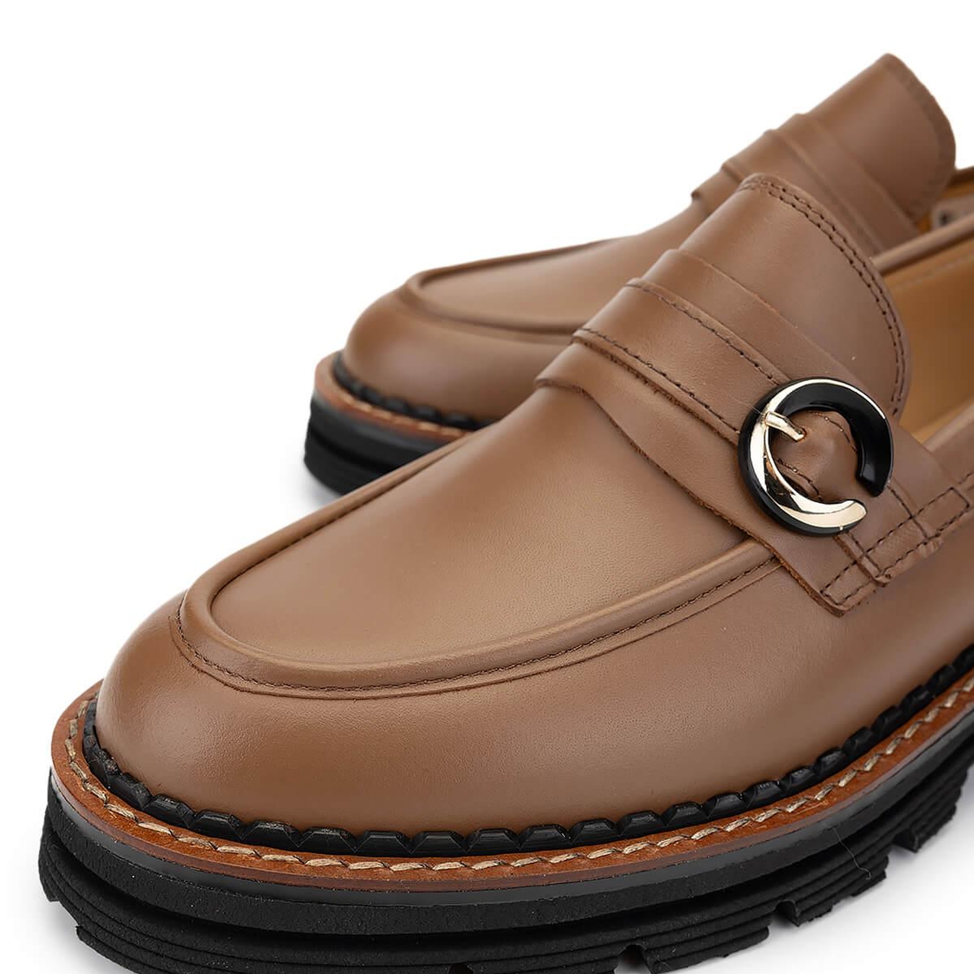 Tamer Tanca Kadın Hakiki Deri Vizon Loafer Ayakkabı