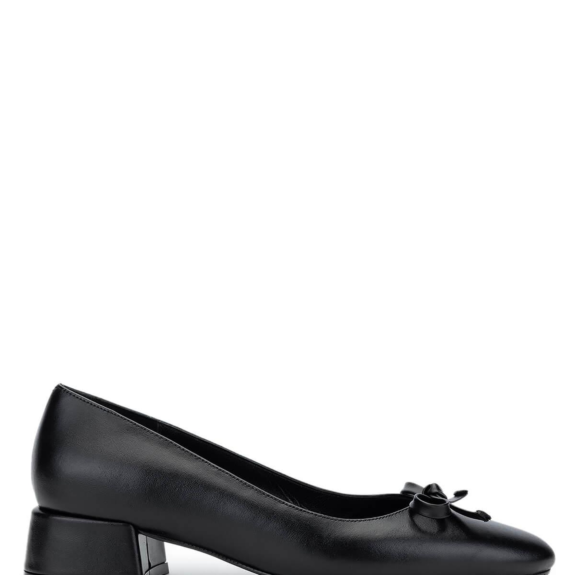 Tamer Tanca Kadın Hakiki Deri Siyah Analin Topuklu Ayakkabı