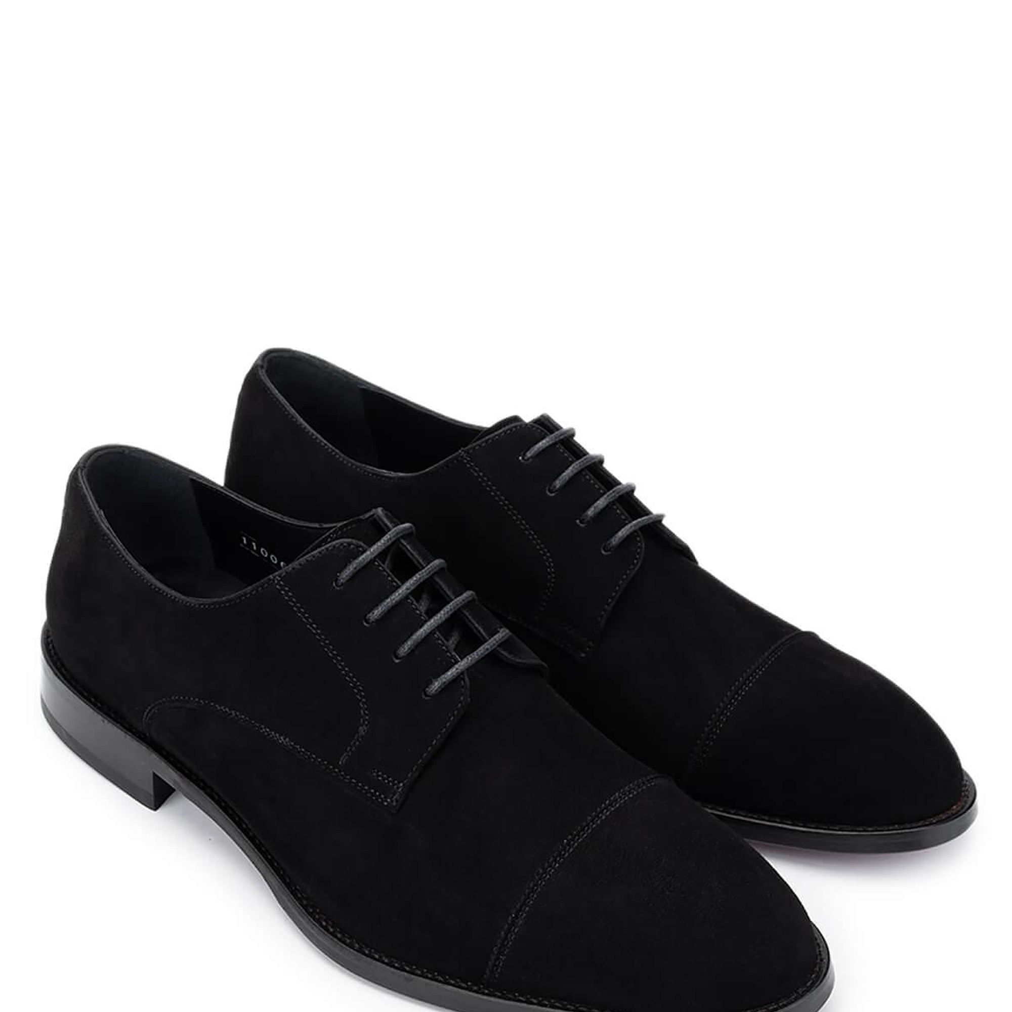 Tamer Tanca Erkek Hakiki Deri Siyah Süet Klasik Ayakkabı