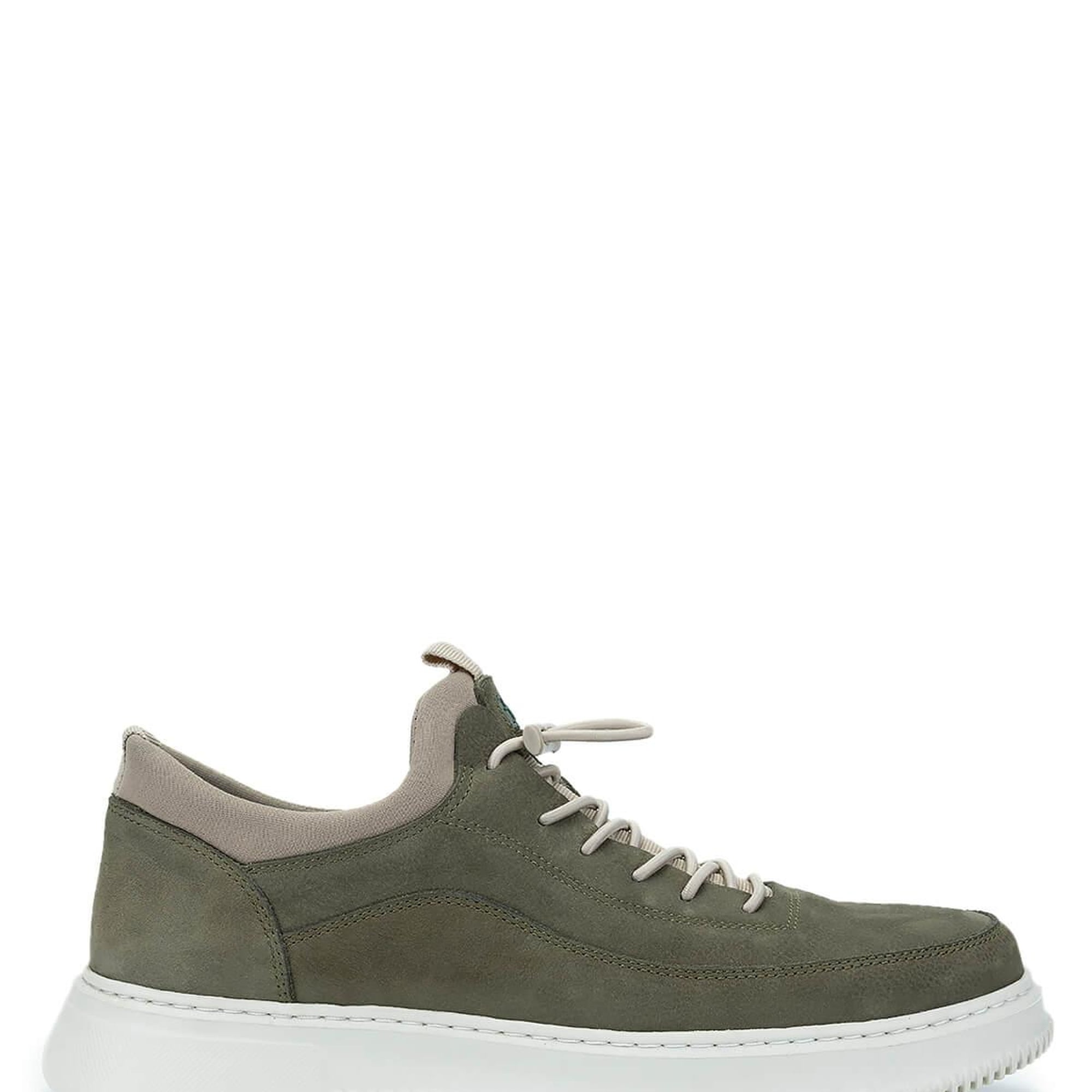 Tamer Tanca Erkek Hakiki Deri Yeşil Nubuk Sneakers & Spor Ayakkabı