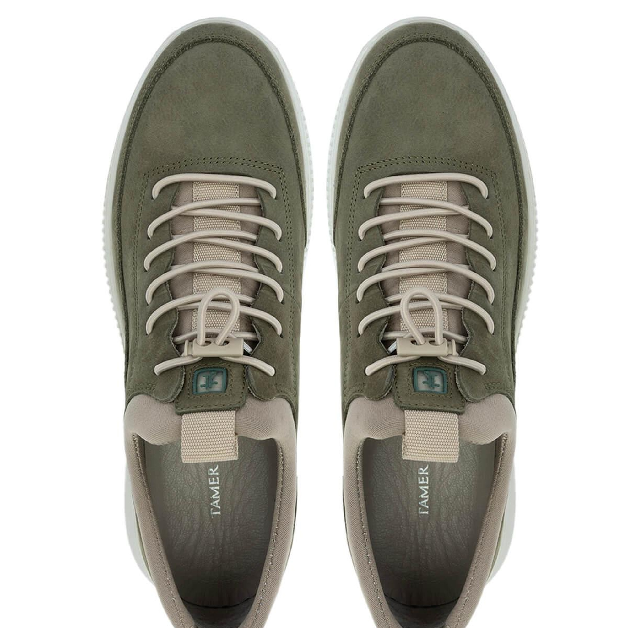Tamer Tanca Erkek Hakiki Deri Yeşil Nubuk Sneakers & Spor Ayakkabı