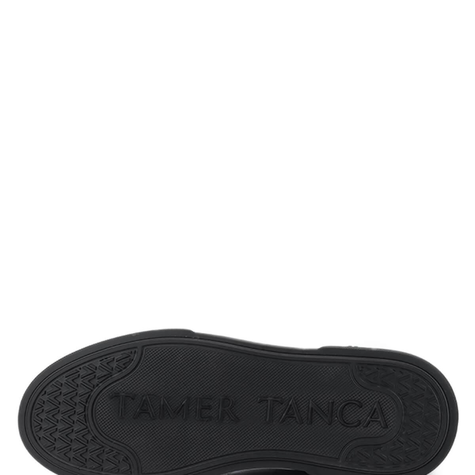 Tamer Tanca Erkek Hakiki Deri Siyah Rugan Sneakers & Spor Ayakkabı