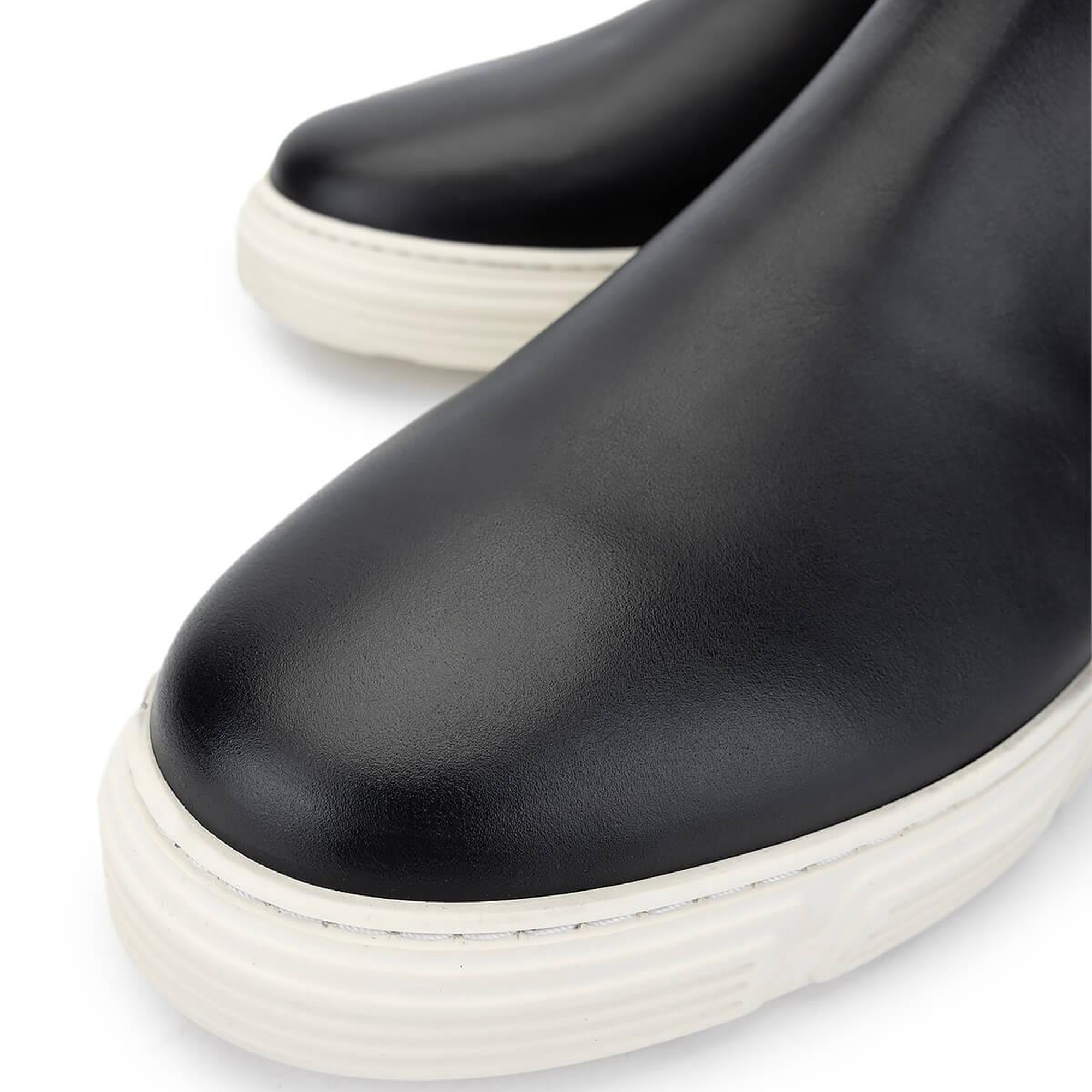 Tamer Tanca Erkek Hakiki Deri Siyah Deri Casual Bot