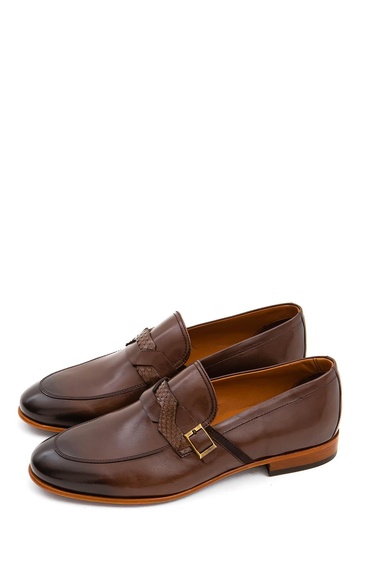  Tamer Tanca Erkek Hakiki Deri Kahverengi Makosen Ayakkabı