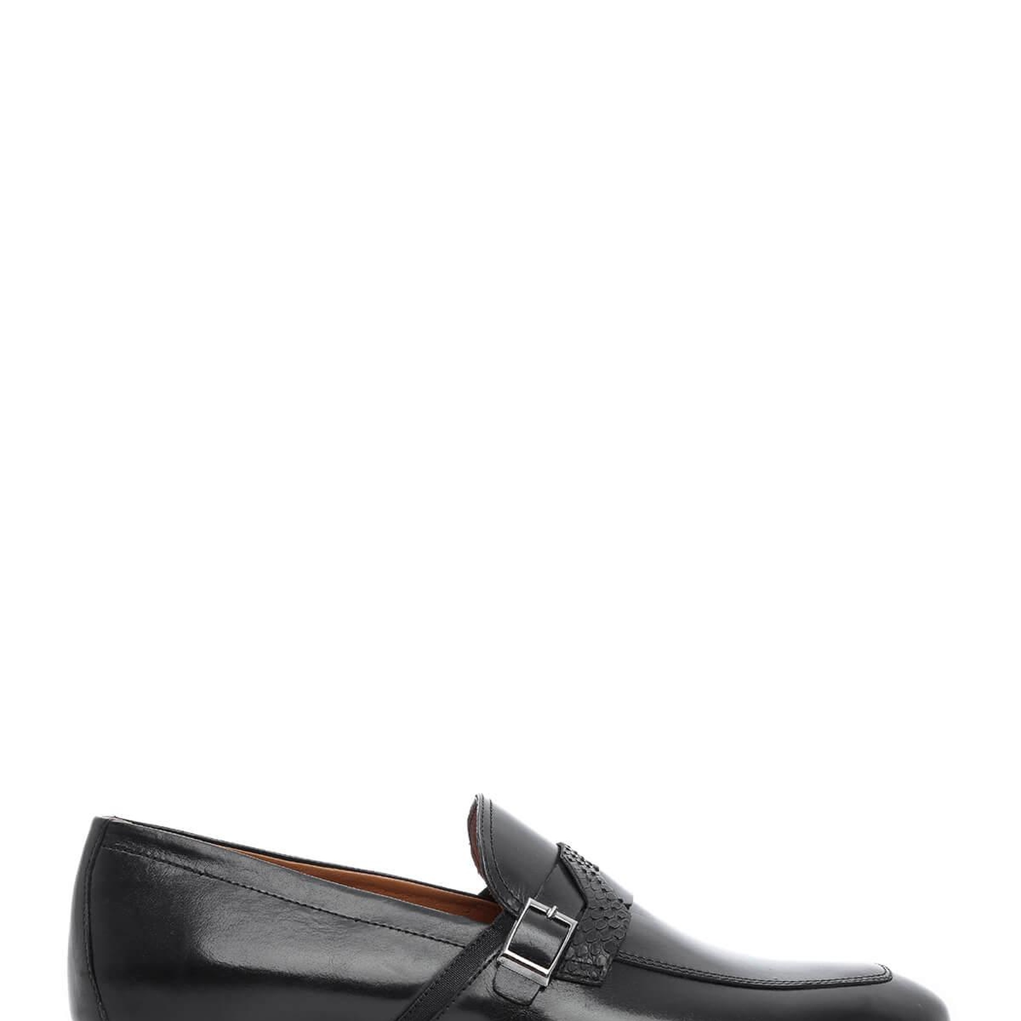 Tamer Tanca Erkek Hakiki Deri Siyah Bufalo Makosen Ayakkabı