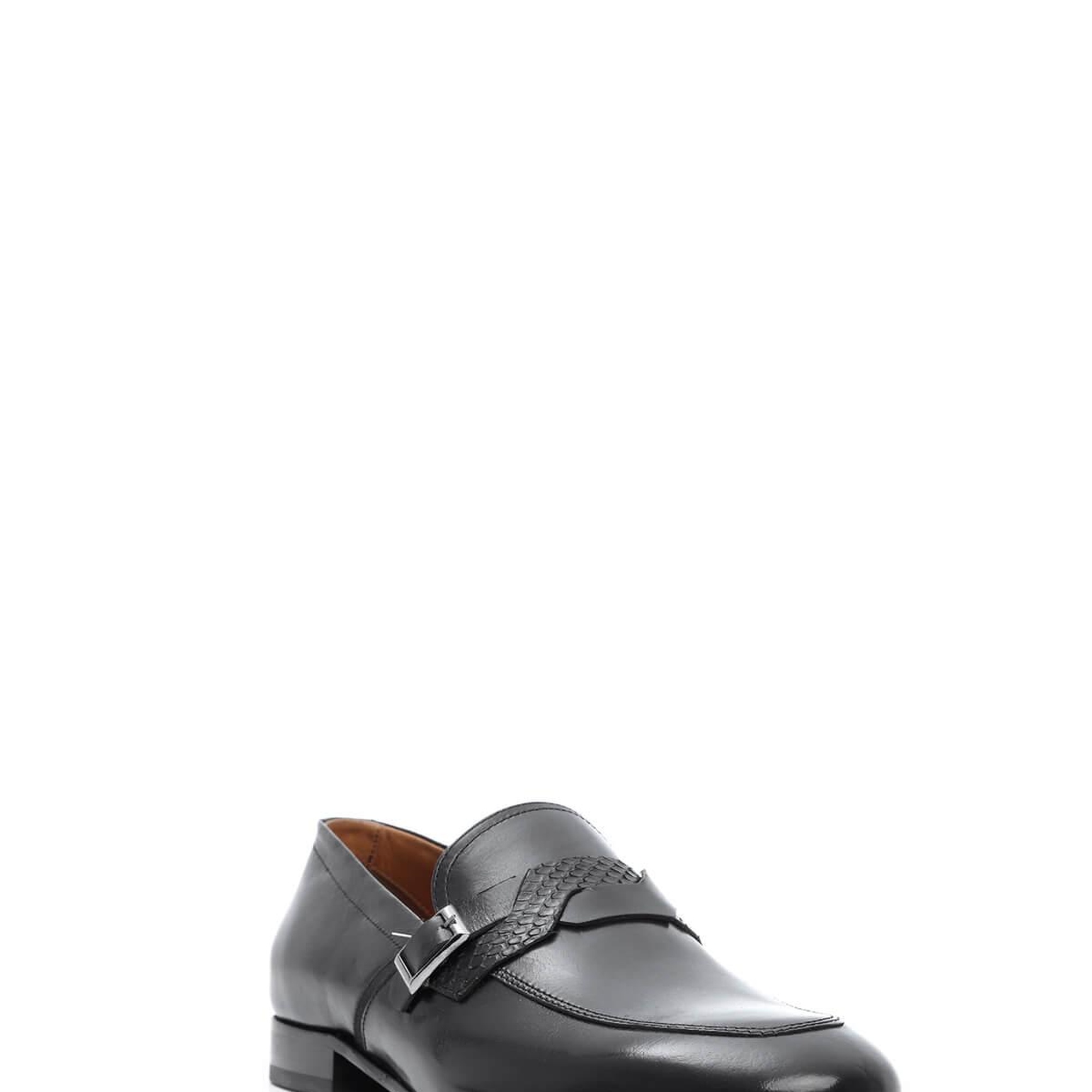 Tamer Tanca Erkek Hakiki Deri Siyah Bufalo Makosen Ayakkabı