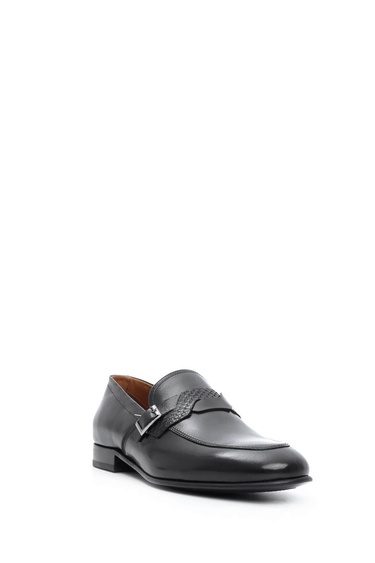  Tamer Tanca Erkek Hakiki Deri Siyah Bufalo Makosen Ayakkabı