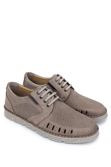  Tamer Tanca Erkek Hakiki Deri Bej Casual Ayakkabı