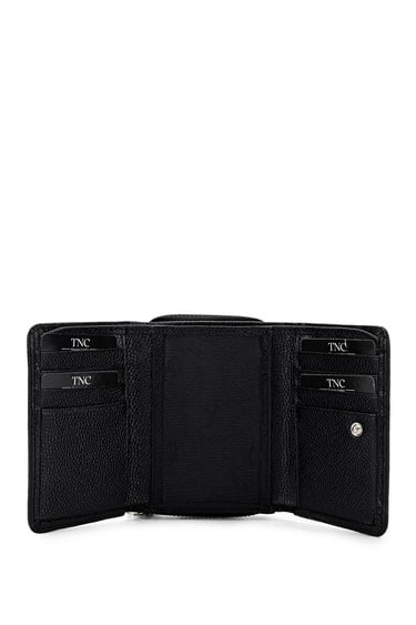  Tamer Tanca Unisex Hakiki Deri Siyah Havyar Cüzdan Cuzdan