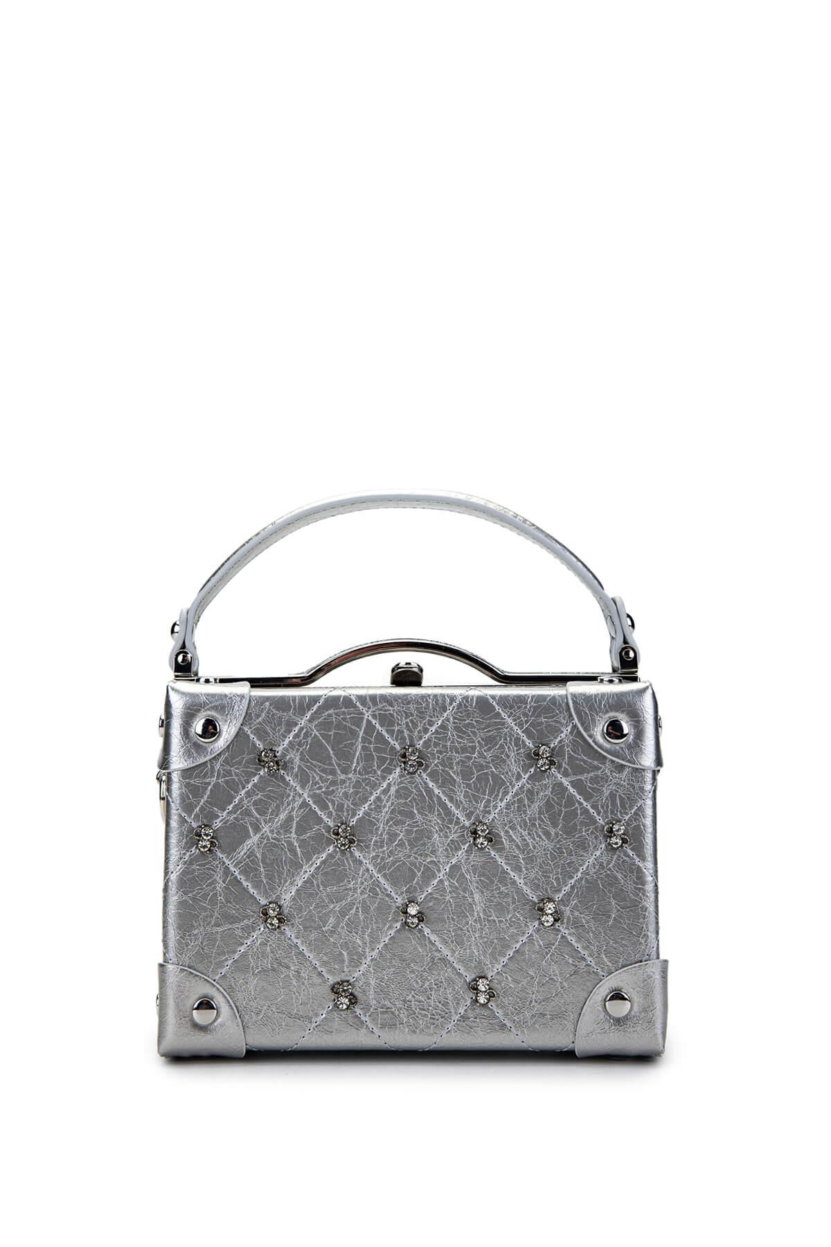  Tamer Tanca Kadın Vegan Gri Omuz Çanta