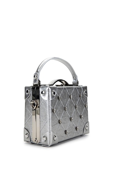  Tamer Tanca Kadın Vegan Gri Omuz Çanta